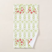 開花バラ パターン(の模様が)ある バスタオルセット (ハンドタオル)