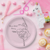 開花バレエダンサーとフローラTouchカスタマイズ ペーパープレート (パーティー)