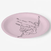 開花バレエダンサーとフローラTouchカスタマイズ ペーパープレート (アングル)