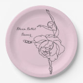 開花バレエダンサーとフローラTouchカスタマイズ ペーパープレート (正面)
