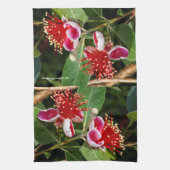 開花パイナップルグアバ キッチンタオル (縦)