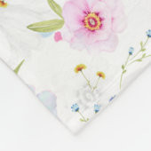 開花パステルトーン フリースブランケット (角)