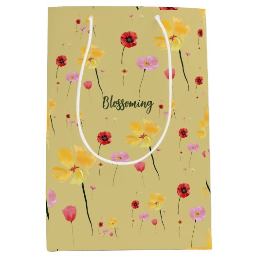 開花パターン ミディアムペーパーバッグ (正面)