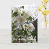 開花パーソナライズされた七十結婚周年 カード (黄色い花)