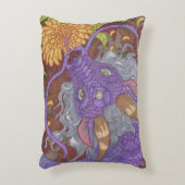 開花パープルドラゴン アクセントクッション (正面(垂直))