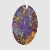開花パープルドラゴン オーナメント (正面)