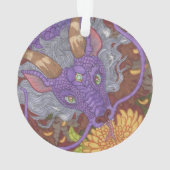 開花パープルドラゴン オーナメント (裏面)