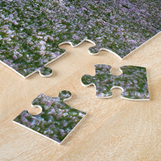 開花ピンクさくらんぼの森の花の木 ジグソーパズル (側面)