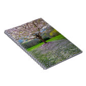 開花ピンクさくらんぼの森の花の木 ノートブック (右側)