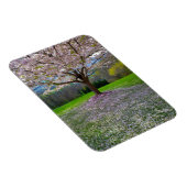 開花ピンクさくらんぼの森の花の木 マグネット (右側)