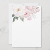 開花ピンクのフローラの赤ちゃんシャワーのベビー 招待状 (裏面)