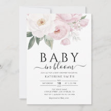 開花ピンクのフローラの赤ちゃんシャワーのベビー