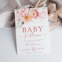 開花ピンクのフローラの赤ちゃんシャワーのベビー