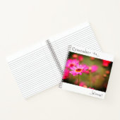 開花ピンクフラワーノートに忘れない ノートブック (内部)