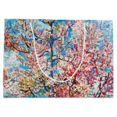 開花ピーチツリーバンゴッホラージ抱き枕 ラージペーパーバッグ (裏面)