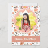 開花フォトバースデーパーティー 招待状 (正面)