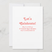 開花フォトバースデーパーティー 招待状 (裏面)