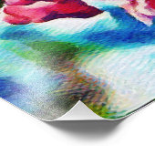 開花フローラサン明るい赤紫色ピンクアート フォトプリント            (角)