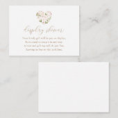 開花フローラハート表示シャワーにおけるベビー エンクロージャーカード (正面/裏面)