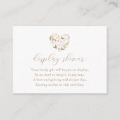 開花フローラハート表示シャワーにおけるベビー エンクロージャーカード (正面)