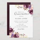 開花フローラパープルウォーター色キンセアニェラ 招待状 (正面/裏面)