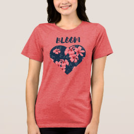 開花フローラプリントティー トライブレンドＴシャツ