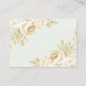 開花フローラベビーシャワーおむつラッフル エンクロージャーカード (裏面)