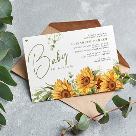 開花フローラ男女兼用ベビー 招待状