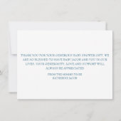 開花フローラ陳腐な赤ちゃんシャワーのベビー サンキューカード (裏面)