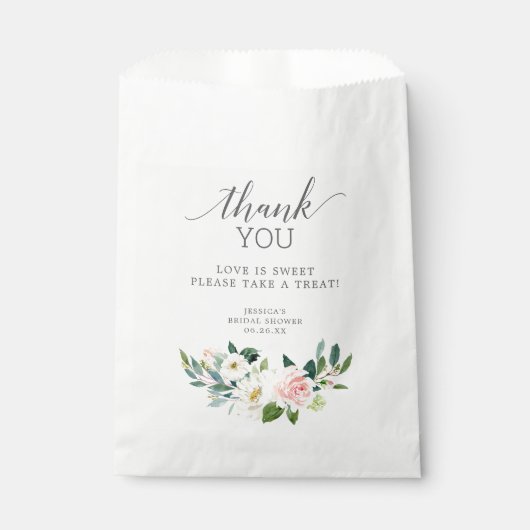 開花ブライダルシャワーお気に入りバッグラブズスウィート フェイバーバッグ (正面)