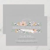 開花ブライダルシャワー 招待状 (正面/裏面)