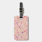 開花ブリスラゲッジタグ – ピーチ赤面チャーム ラゲッジタグ (正面縦)