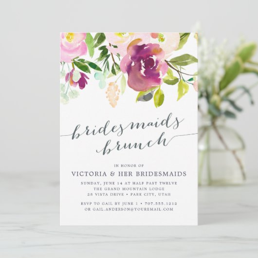 開花ブ鮮やかリデスメイドブランチ招待状 招待状 (スタンド正面)