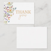 開花ベビーシャワーサンキューカード ノートカード (正面/裏面)