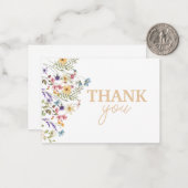 開花ベビーシャワーサンキューカード ノートカード (正面/裏面インサイチュ)