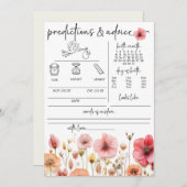 開花ベビーシャワー予測ベビー及びアドバイス セーブザデート (正面/裏面)