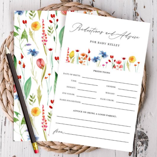 開花ベビー予測ベビーおよびアドバイス紙カード チラシ