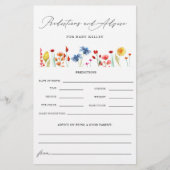 開花ベビー予測ベビーおよびアドバイス紙カード チラシ (正面)