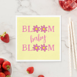 開花ベビー開花ベビーシャワー紙ナプキンス スタンダードランチョンナプキン