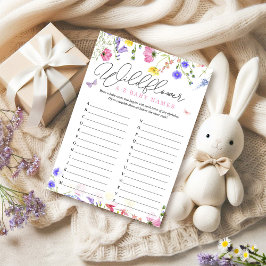 開花ベビーABCsゲーム | ワイルドフラワー赤ちゃんシャワー