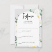 開花ホワイトフローラ応答カード 出欠カード (正面)