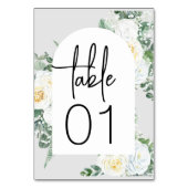 開花ホワイト結婚フローラ テーブルナンバー (正面)