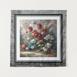 開花モザイク タペストリー