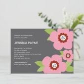 開花モダンベビーシャワー招待状 招待状 (スタンド正面)