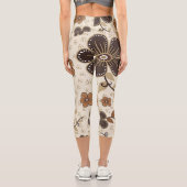 開花モダン抽象芸術カプリレギンス カプリレギンス (裏面)