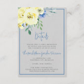 開花ラブイエローアンドブルーフローラ エンクロージャーカード (正面)