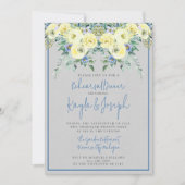 開花ラブブルーイエローリハーサルディナー 招待状 (正面)
