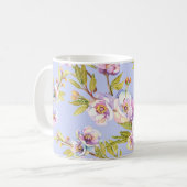 開花リンゴさくらんぼ水の色のパターン コーヒーマグカップ (正面左)