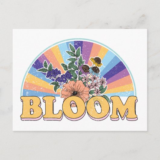 開花レトロフローラ ポストカード (正面)