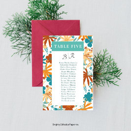 開花レトロ抽象芸術カラフルワイルドフラワーテーブルNo